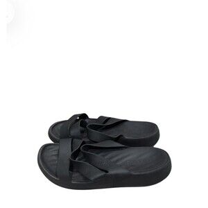 Crocs Sandals Womens 10 Black Getaway Strappy Slides Slip On Comfort Open Toe